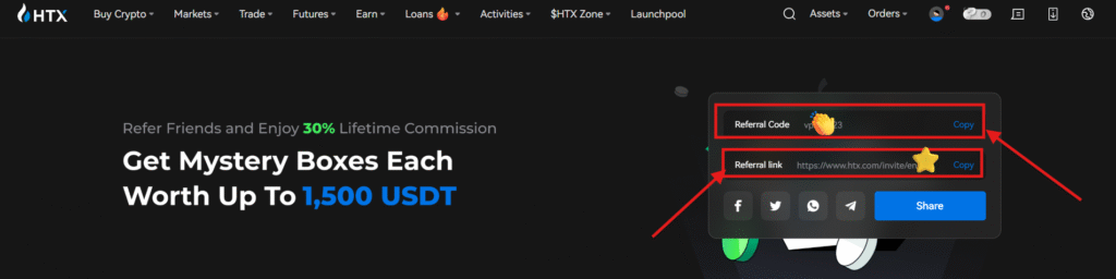Copy Your Referral Code